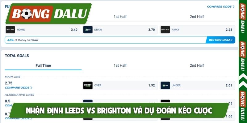 Nhận định Leeds vs Brighton và dự đoán kèo cược