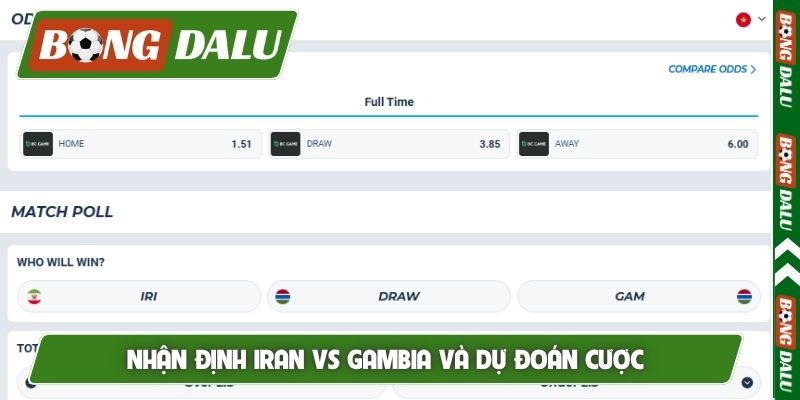 Nhận định Iran vs Gambia và dự đoán cược